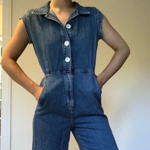 Free People Unchained Melody denim jumpsuit.